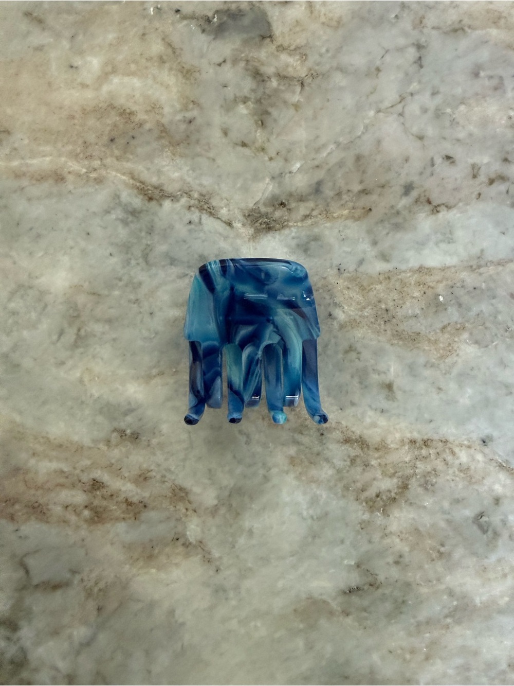 Machete Blue Swirl Hair Mini Claw Clip in Capri- Women’s Accessory